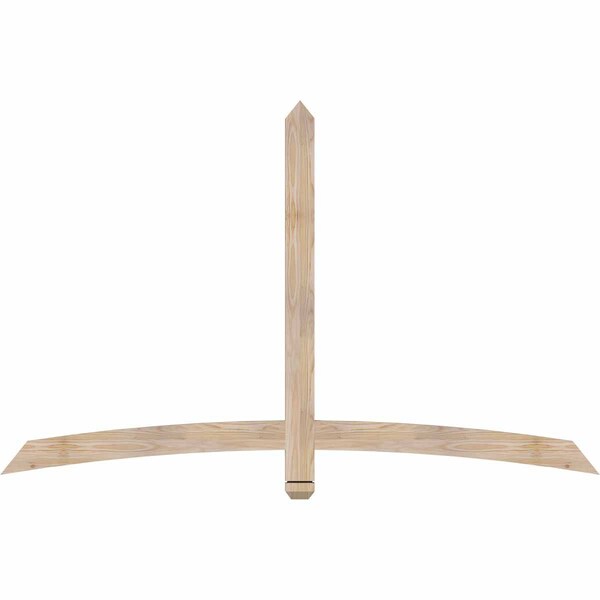 Ekena Millwork Bellingham Smooth Timber Gable Bracket, Douglas Fir, 72"W x 45"H x 1 1/2"D x 3 1/2"F, 15/12 Pitch GBW072X45X0204BEL00SDF - main